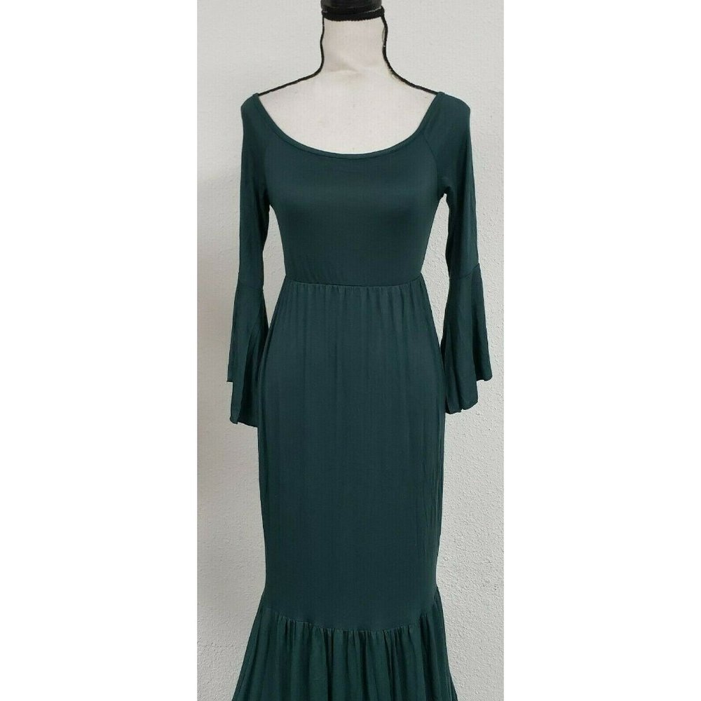 ZIUMUDY Maternity Retro Off Shoulder Flare Sleeves